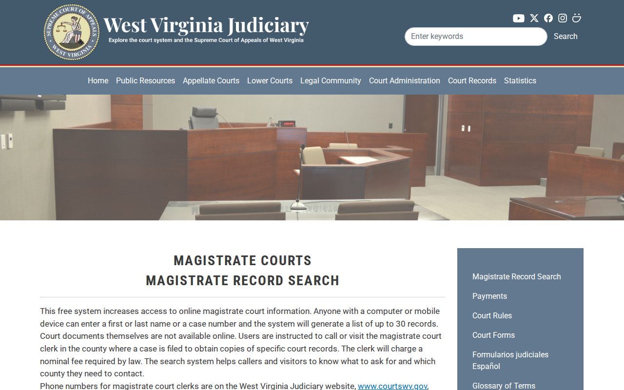 Jackson County property case copy instructions from West Virginia magistrate court