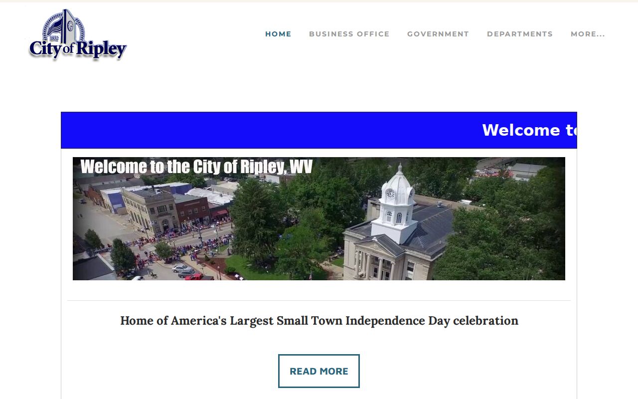 Ripley City Hall public contact page for local property and permit questions