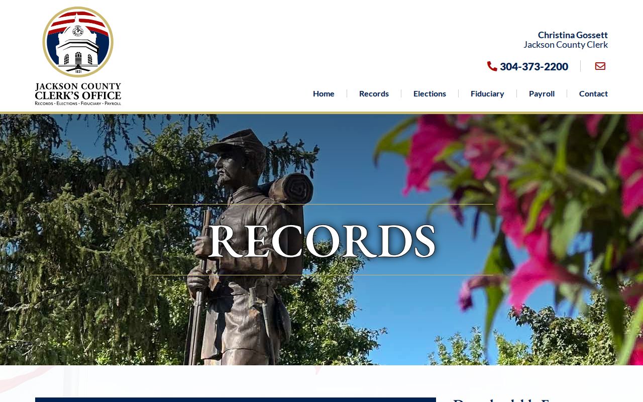Jackson County deed record categories and recording fee information