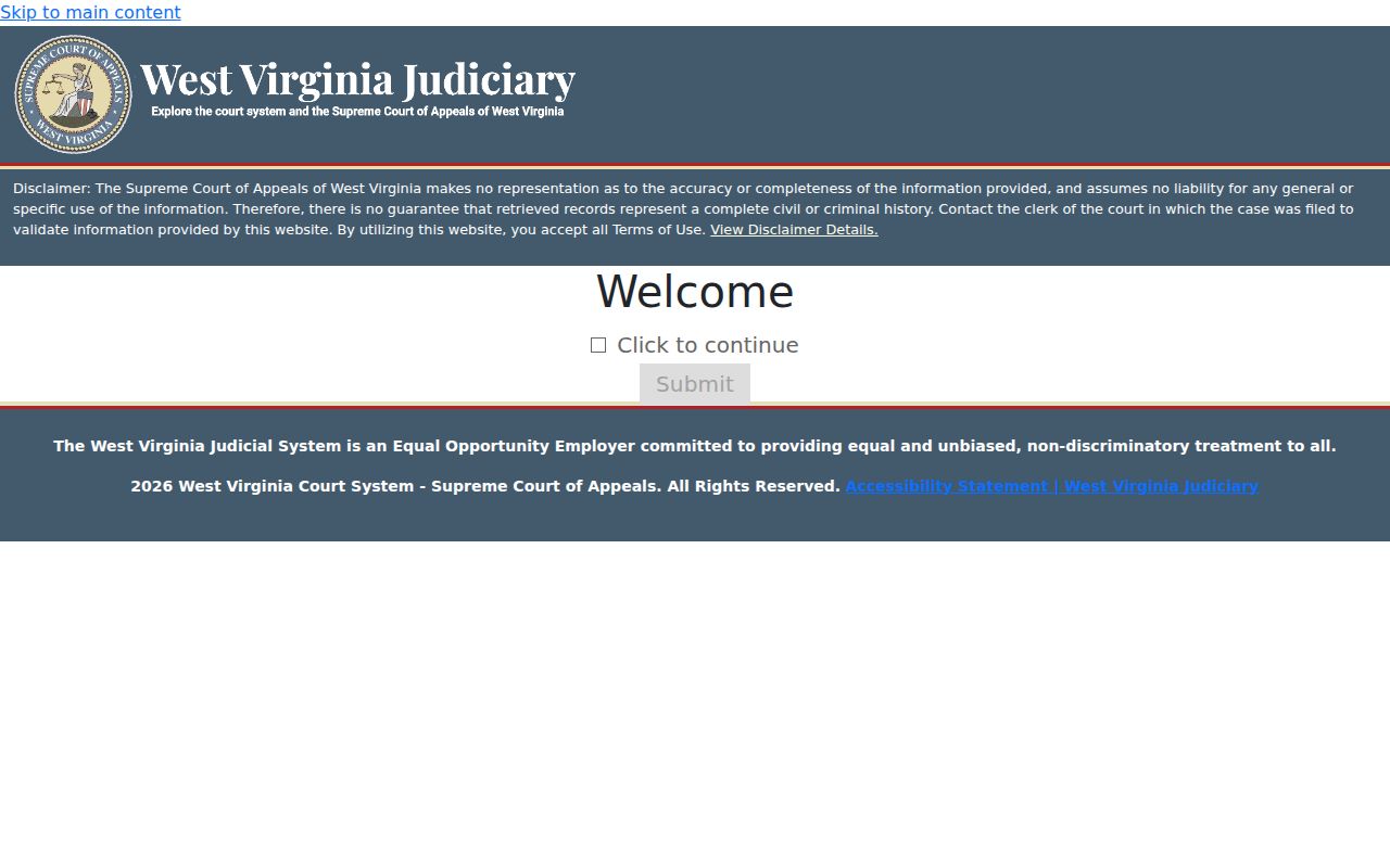 Jackson County magistrate case search options on the statewide search portal